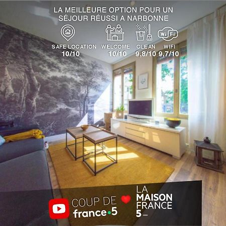 Retromirabeau "Le Raspail" - 65M2 Avec Vue - 2 Chambres - 4 Pers - Cours Mirabeau Halles Gare - Emplacement Top - Cheques Vacances Connect Narbonne Dış mekan fotoğraf
